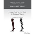 thumbnail image 2 of MeMoi Loves Got To Do With It Opaque Tights - Womens - Female (Small/Medium, Black/White), 2 of 8