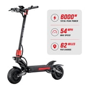 M YUME SCOOTER Raptor2 6000W Electric Scooter,Speed 54Mph,62 Miles Rang,60V 27Ah Escooter,11 inch Foldable Dual Motor Escooter for Adults