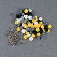 thumbnail image 3 of MasteelfCA 100PCS Badge Caps Round Plastic Caps Rubber Caps Copper Tie Tacks Blank with Clutch Rubber Pin Backs, 3 of 8