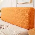 thumbnail image 1 of Nvzi 1 pieza de funda protectora elástica de tela suave y afelpada para cabecero y respaldo de cama, 1,8 m de largo (naranja)., 1 of 5