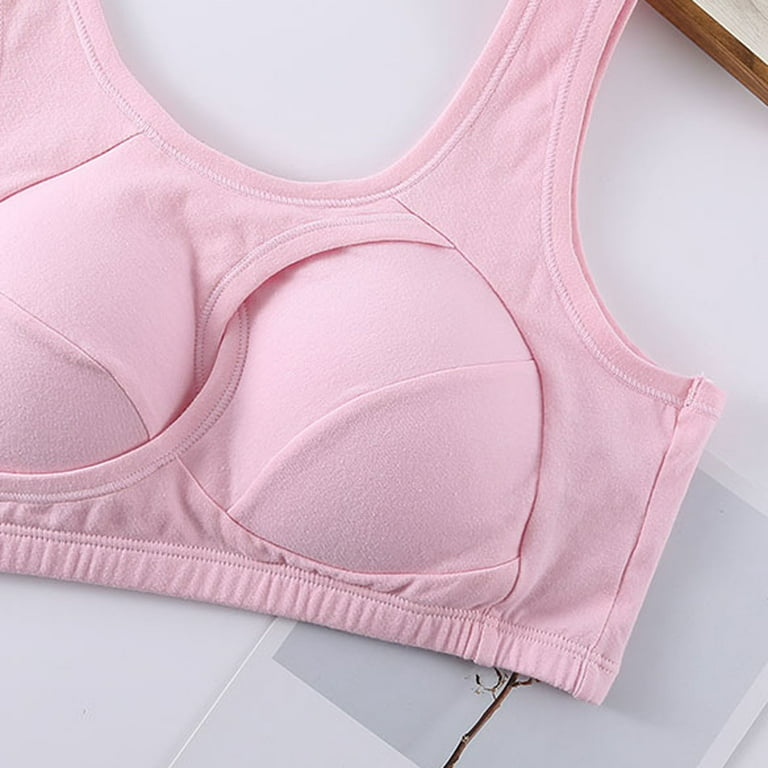 RYDCOT Womens Bras Large Size Bra Underwear Breathable Sleep Yoga Cotton Bra  Beauty Back Bra Rollbacks Pink 20(6XL) 