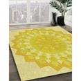 thumbnail image 2 of Ahgly Company Indoor Square Patterned Bee Yellow Area Rugs, 7' Square, 2 of 6