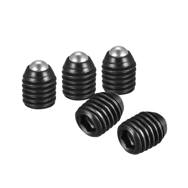 Unique Bargains Ball Point Set Screws, M10 x 12mm High Carbon Steel Metric Spring Hex Socket Grub Screw 5 Pack
