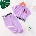 thumbnail image 3 of LNMQLPDBS Toddler Sets for Girls Cherry Graphic Letters Printed Short Sleeve Crewneck T-Shirt & Loose Elastic Waist Pants 2pcs Outfits Baby Girl Clothes Kids Casual Sport Set for Spring Summer, 3 of 6
