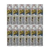 Flex Seal, 14 oz, 12-Pack, Clear, Stop Leaks Instantly, Transparent Waterproof Rubber Spray On Sealant Coating, Perfect for Gutters, Wood, RV, Campers, Roof Repair, Skylights, Windows, and More