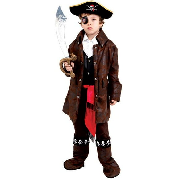 7 Toddler 2 Caribbean Boy Pirate Costume