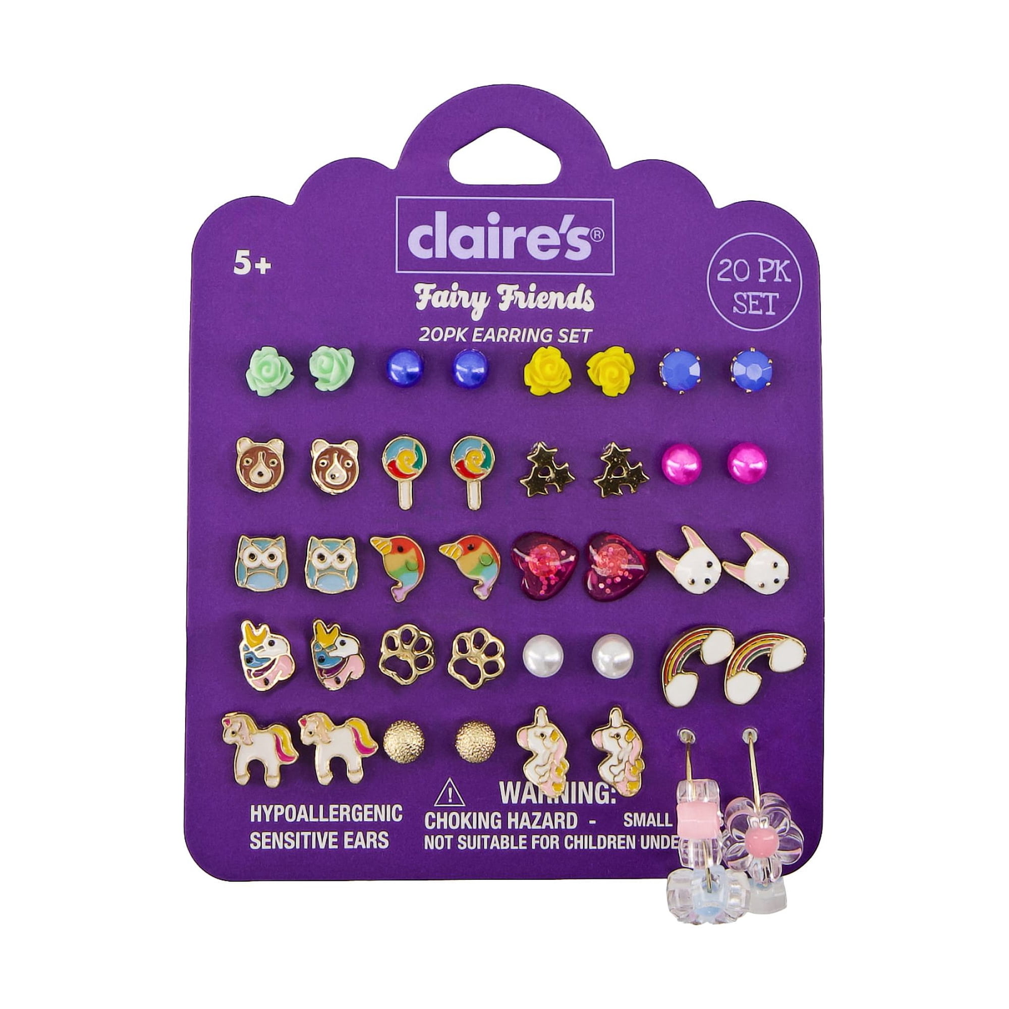 Claire's Multi Earring Studs - Fairy, 20pcs