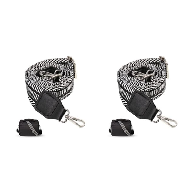 maskred Adjustable Length Bag Shoulder Strap For Customizable Comfort Adjustable Length Bag Strap Silver buckle 2Set