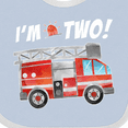 thumbnail image 4 of Inktastic I'm 2 Fire Truck 2nd Birthday Boys or Girls Baby Bib, 4 of 4