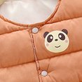 thumbnail image 4 of Savings Clearance 2024! TAGOLD Kids Coats Autumn And Winter Baby Boys Girls Baby Print Cardigan Vest Down Cotton Vest Inside And Outside Wear, 4 of 5