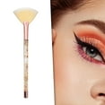 thumbnail image 6 of Fan Makeup Brush Eyeshadow Foundation Brush Durable Softly Touch Your Face Professional Blush Brush Face Highlighting Brush Women Girlfriend Aureate, 6 of 9