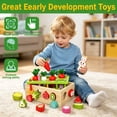 thumbnail image 6 of Adofi Toddlers Montessori Wooden Educational Toys  for Toddler  Age 1-3, Gifts for Boys Girls 1-2 Years, Wood Learning Educational Toys Fine Motor Skills Game, Shape Sorting Toys for Baby, 6 of 6