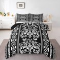 thumbnail image 2 of Erosebridal Bohomian Damask Bedding King Comforter Set, Aztec Floral Down Comforter, Geometric Decor, Reversible, 2 of 7