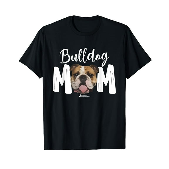 Cute English Bulldog Mom Top, Funny Dog Walking For Women T-Shirt
