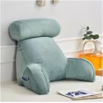 thumbnail image 2 of ShadeMart Light Blue Reading Pillow for Bed Backrest with Arms Shredded Memory Foam, Ultra-Comfy Microplush Cover & Detachable Neck Roll - Unmatched Support Bed Rest Sit Up Pillow, 2 of 7