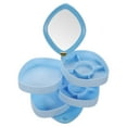 thumbnail image 1 of Unique Bargains Rotating Jewelry Organizer, 4 Layer Small Jewelry Storage Box Mirror Jewelry Case Holder Style 2, Blue, 1 of 6