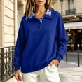 thumbnail image 6 of Enjoytime Womens Sweatshirt Collared Long Sleeve Half Button Pullover Tops Fall Winter Comfy Trendy Casual Sweatshirts, 6 of 8