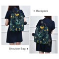 thumbnail image 4 of FORMRS Women's Travel Backpack Purse Anti-Theft Hidden Pockets Casual Shoulder Bag, Green Dragon Flowers, 4 of 7