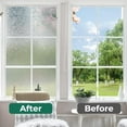 thumbnail image 3 of Window Privacy Film, Frosted Glass Window Film, Sun Blocking, Heat Control, Removable Home Window Tint Film Privacy for House Bathroom Door, 17.5 x 78.7 Inches - Style 7, 3 of 7
