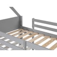 thumbnail image 6 of Powell Lodgepole Kid's Playhouse Twin over Twin Bunk Bed with Built-In Ladder, 79.25"L x 43.25"W x 70.75"H, Gray, 6 of 11
