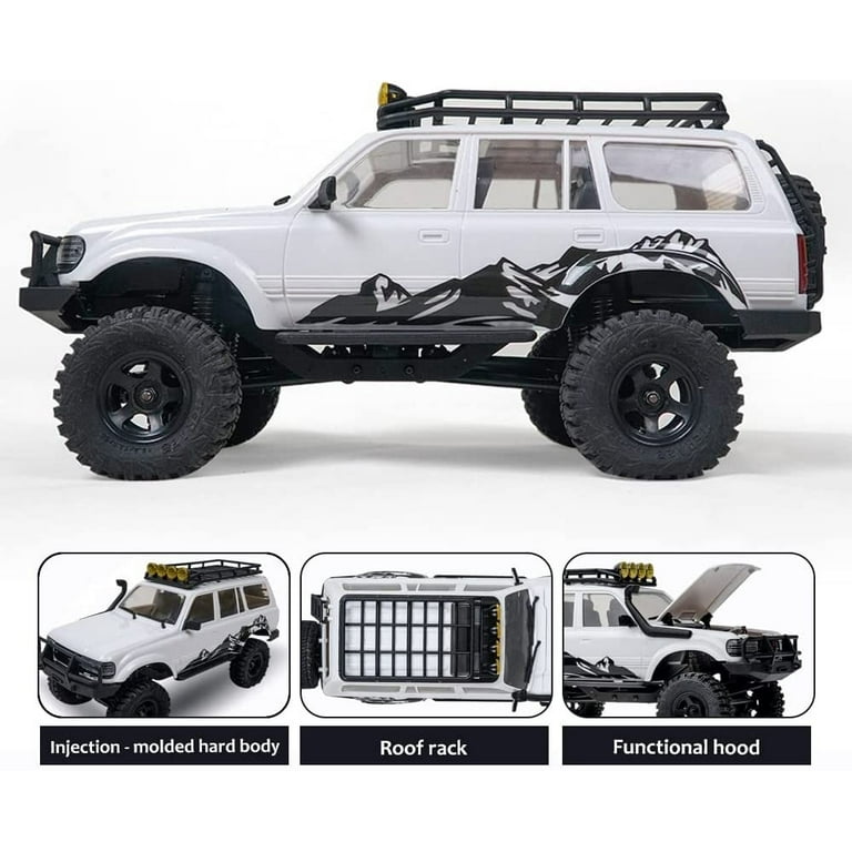 Eazyrc 1:18 Patriot RTR Crawler RC Car White with 2.4Ghz