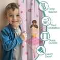 thumbnail image 3 of Blackout Kids Curtains,Pink Ballerina Princess Pattern Childrens Insulated Curtains Set Of 2,Bedroom Essentials,Toddler Room Decor 52"x84", 3 of 5