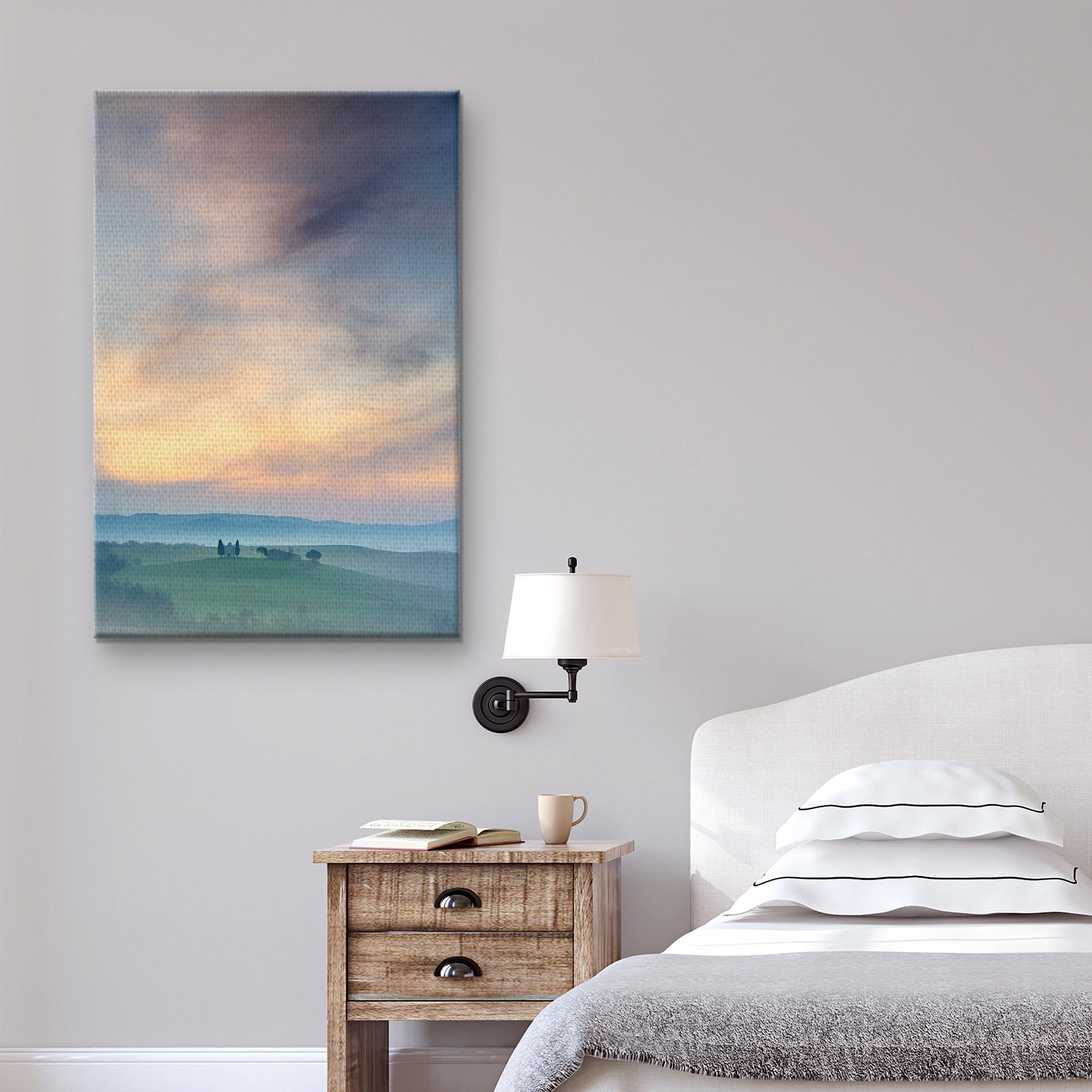 Masterpiece Art Gallery Capella di Vitaleta Misty Landscape By Andy Mumford Canvas Art Print 24" x 36"