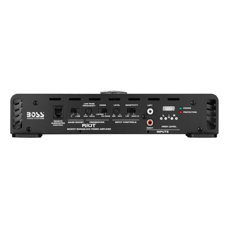 BOSS R1100M 1100W Mono Car Audio Amplifier & 8 Gauge Amp Wiring
