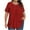 Red, variant on YUGYXL Loose Short Sleeve Shirts for Women Plus Size Tops Crew Neck Pleated Graphic Tees Lounge Tshirts Black XXXXXL