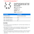 thumbnail image 2 of Front Ball Joint Sway Bar Link Tie Rod End Kit - Compatible with 2000 - 2003 Nissan Maxima 2001 2002, 2 of 2