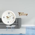 thumbnail image 2 of Reloj de pared decorativo redondo, silencioso, sin , de madera, modelo de sofá en miniatura, muebles para casa de muñecas, adecuado para el, 2 of 8