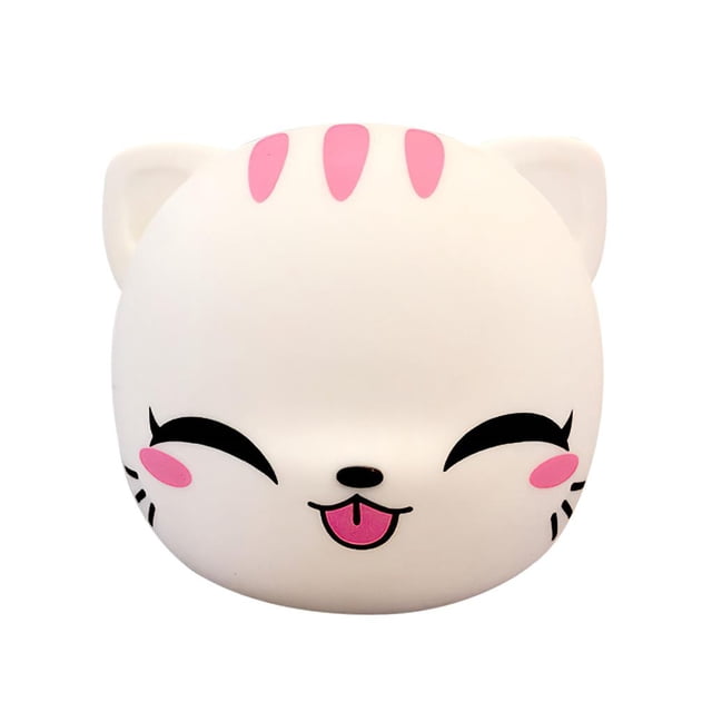 Naiovety 1000mA Colorful Cat Night Light LED Colorful Cat Silicone Night Light Carga USB Pat Light con luz para dormir para dormitorio Lectura nocturna Iluminación y accesorios Naiovety HA015721-00