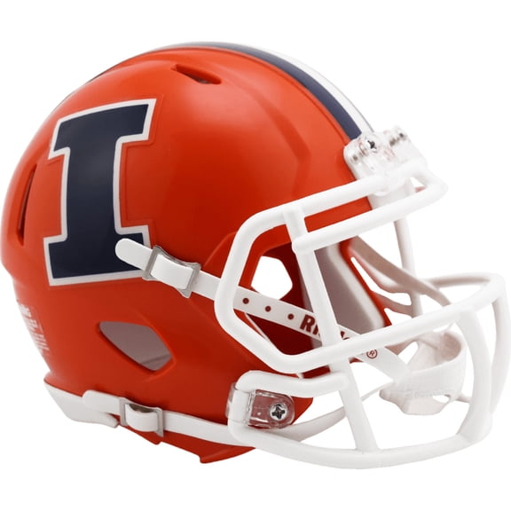 Illinois Fighting Illini Orange Riddell NCAA Speed Mini Helmet