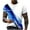 B-Blue, variant on Ecqkame Casual T Shirts for Men Round Neck Short Sleeve Summer Top Digital Printing Fitness Sports T Shirt Blouse B-Gold XXXL