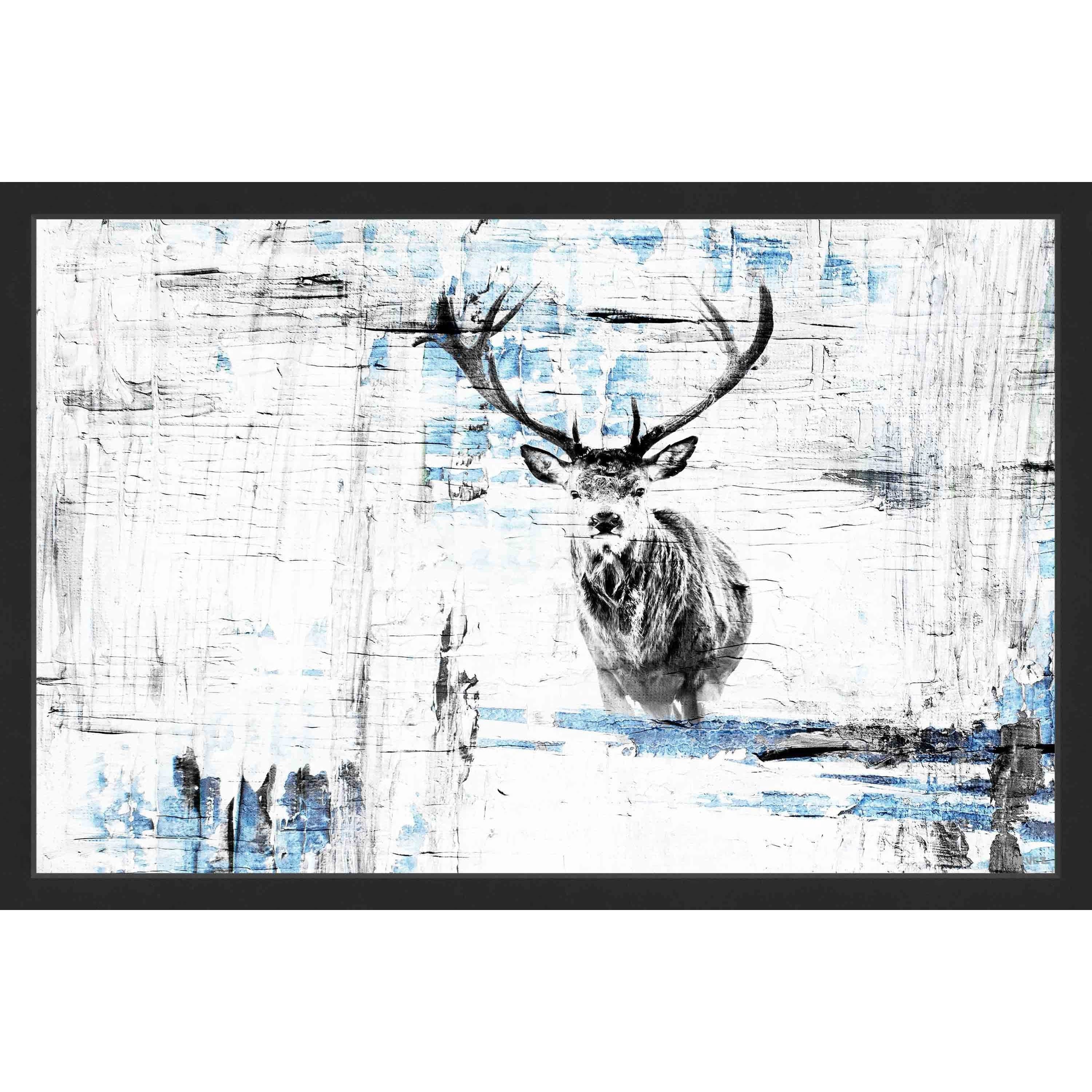 Parvez Taj  - 'Looking for the Herd' Framed Painting Print 30 x 20