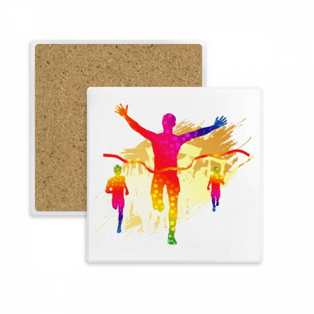 

Football Player Goal Cheer Pattern Square Coaster Cup Mat Mug Subplate Holder Insulation Stone