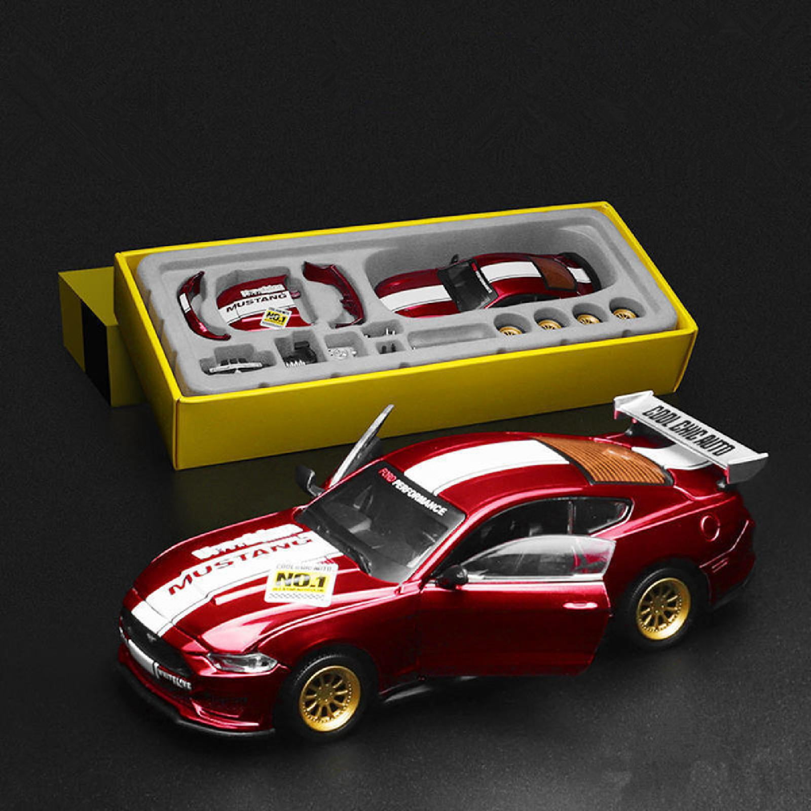 1/42 Car Diecast Toy Car Assembly Kids Gift for Ford for Mustang GT 2018 Sports Car 1/42