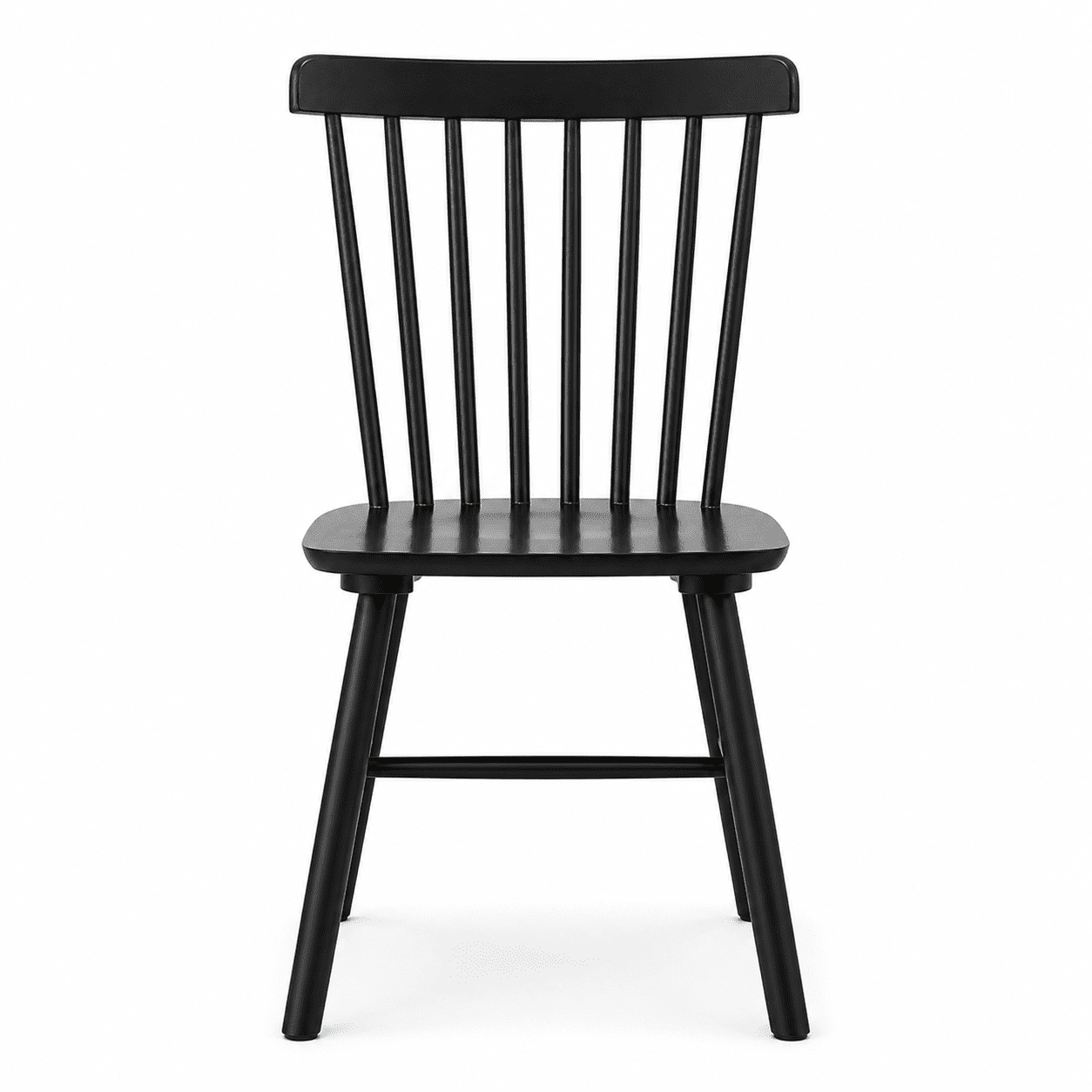 Fancrou Farmhouse Windsor Dining Chairs Set of 4, Spindle Back Wood Chairs for Kitchen and Living Room, Country Style Restaurant Seating, Black