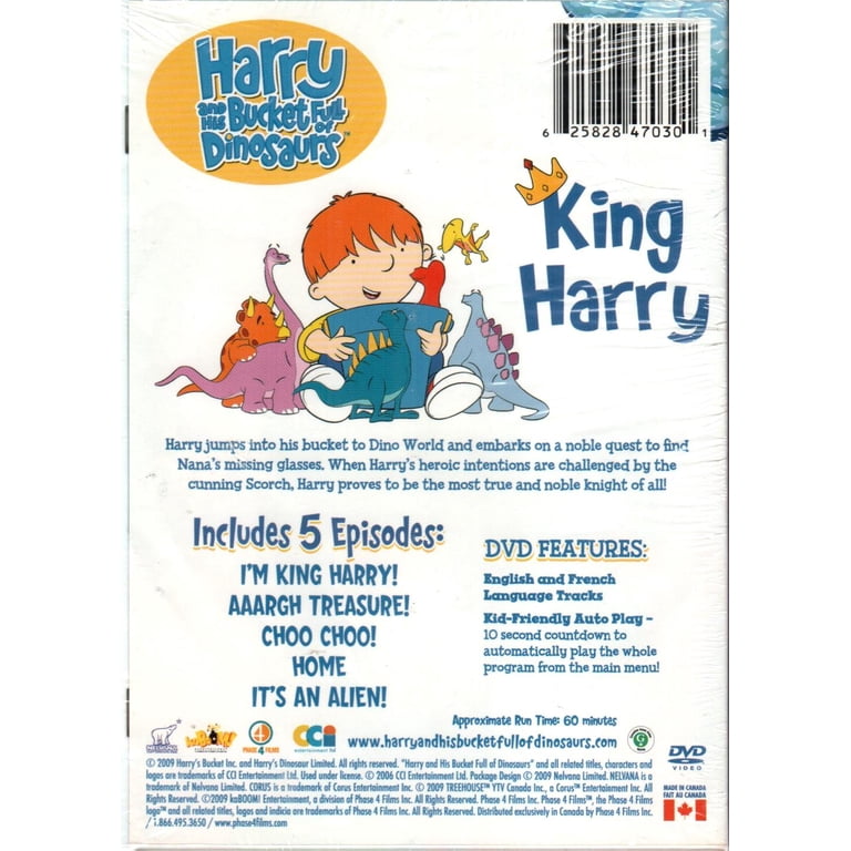Harry and His Bucket Full of Dinosaurs: King Harry (DVD, 2009