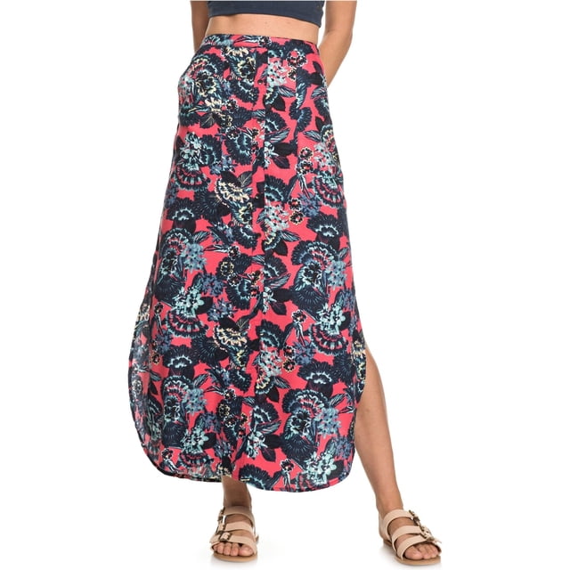Roxy Womens Island Floral Maxi Skirt pinkmulti XL