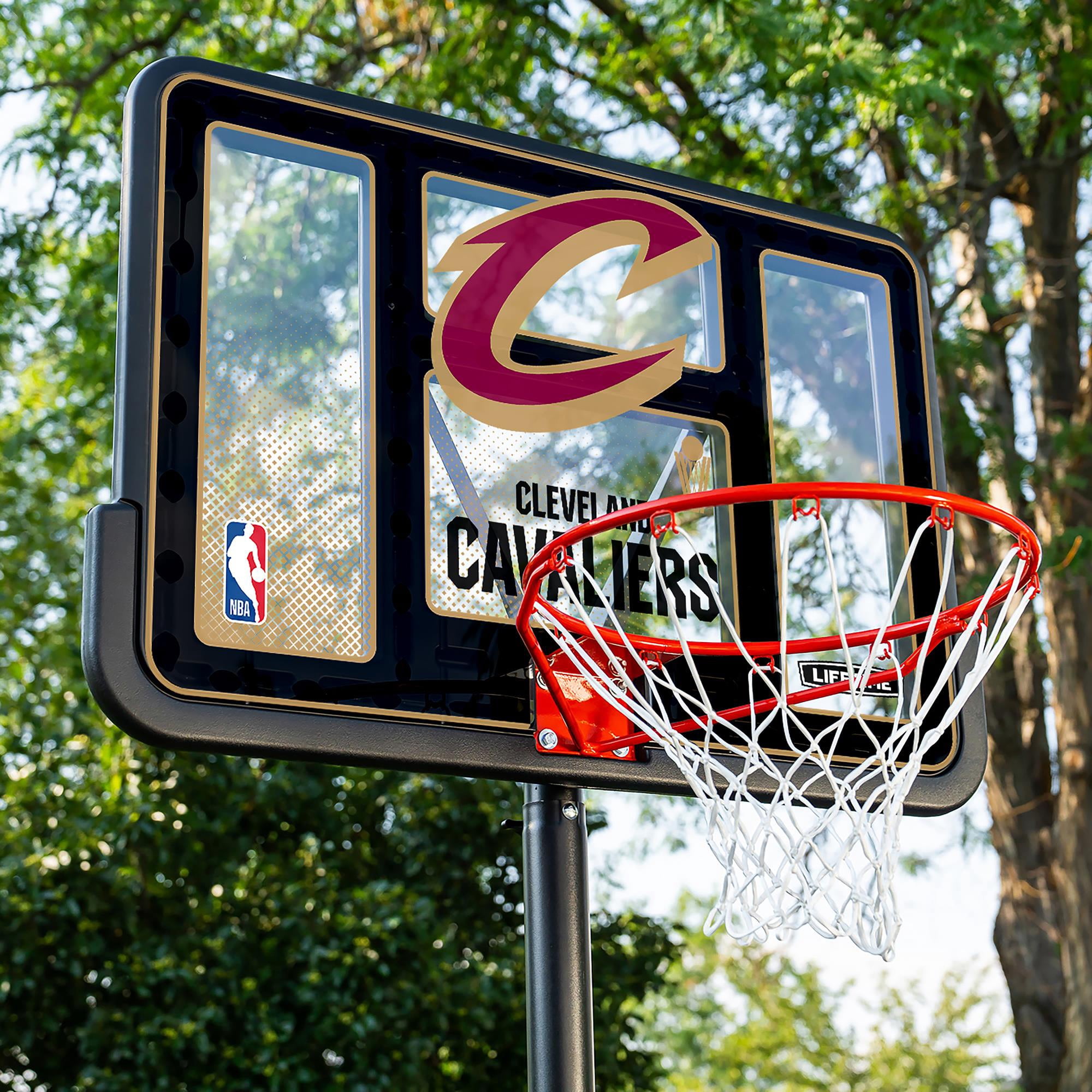 Lifetime NBA Cleveland Cavaliers 44" Portable Basketball Hoop with Wheels - 7.5 to 10 Ft Adjustable Height