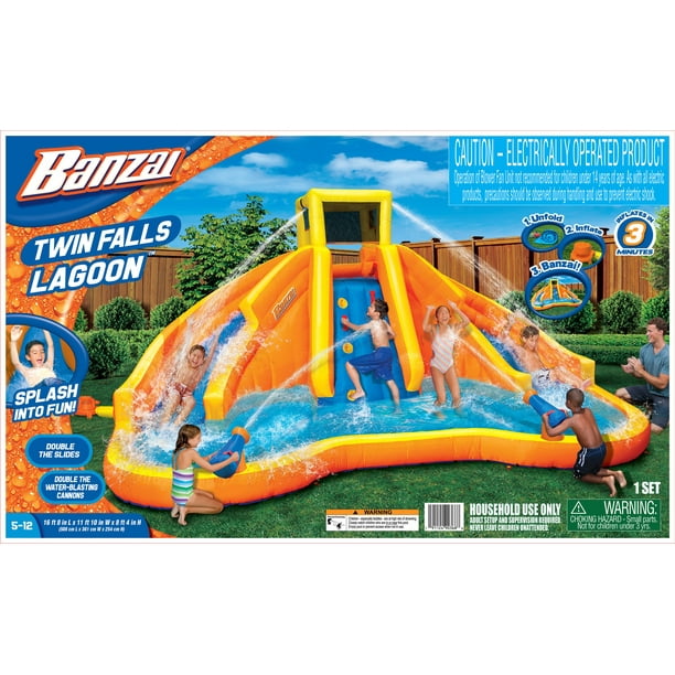 twin peak water park with bouncer