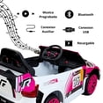 thumbnail image 3 of Montable Electrico para Niños Carro Rally con Control Remoto Sonido, Bluetooth, Luz Led, 12v-Rosa, 3 of 6
