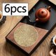 thumbnail image 2 of 6 Drink Coasters Set Mug Mat Multifunctional Stackable Cup Pad Round for Countertop Office Farmhouse Kitchen Coffee Table, Gold10cm, 2 of 5
