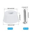 thumbnail image 2 of Uxcell Cutting Board Feet Non Slip Rubber Feet Bumpers with Screws 12 Set 0.98"x0.47", White, 2 of 6