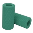 thumbnail image 1 of 1 par de empuñaduras con mancuerna, manijas de barra, empuñaduras gruesas antideslizantes de silicona para levantamiento de pesas, desarrollo muscular, verde, 1 of 5