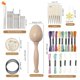 thumbnail image 3 of Sock Darning Kits Wood Darning Egg and Needle Thread for Adults & Kid DIY, Handicraft Class, Travel, Home Darner, 3 of 4