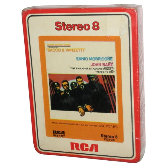 Sacco & Vanzetti Motion Picture Original Soundtrack 8-Track Audio Stereo Tape