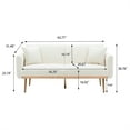 thumbnail image 7 of Velvet Sofa ,Iconic Design Modern Accent sofa ,Loveseat Sofa with Metal Tapered Legs,Noise Free,White Teddy, 7 of 7