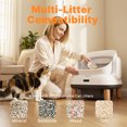 thumbnail image 5 of Large Open-Top Automatic Cat Litter Box Self Cleaning with Safety Protection, APP Control, Odor-Free Waste Disposal, Wood, 5 of 9